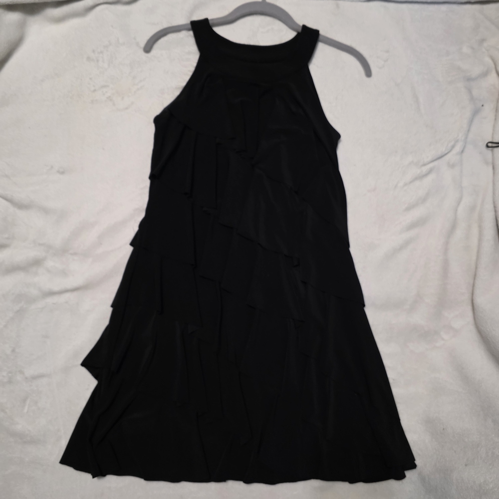 Chic Asymmetrical Black Dress